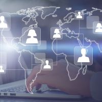 recruiting employees internationally map graphic
