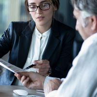 business people discussing strategic workforce planning