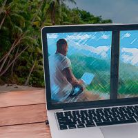 Laptop in an Exotic Location