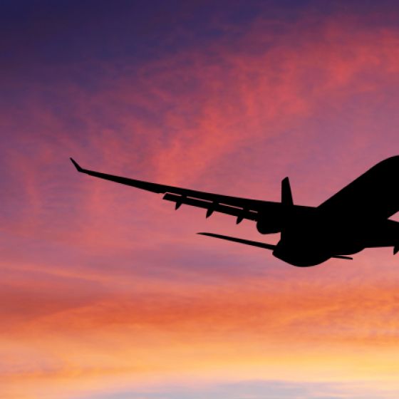 Aeroplane Pink Sky Background