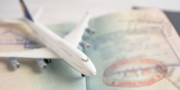 approved visa stamp in a passport